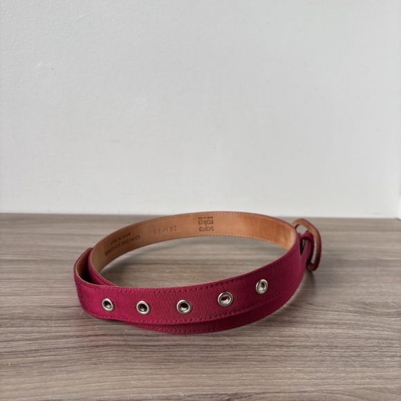 Sara Roka Belt Fabric / Leather Fuchsia Women's Sz 65 Made In Italy❤️ - Picture 4 of 7